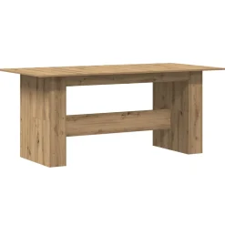 vidaXL Eettafel 180x90x76 cm bewerkt hout artisanaal eikenkleur