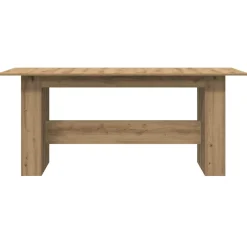 vidaXL Eettafel 180x90x76 cm bewerkt hout artisanaal eikenkleur