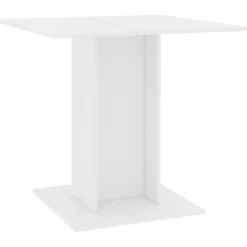 vidaXL Eettafel 80x80x75 cm bewerkt hout wit