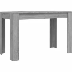 vidaXL Eettafel 120x60x76 cm bewerkt hout grijs sonoma eikenkleurig