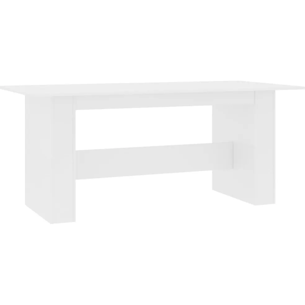 vidaXL Eettafel 180x90x76 cm bewerkt hout wit