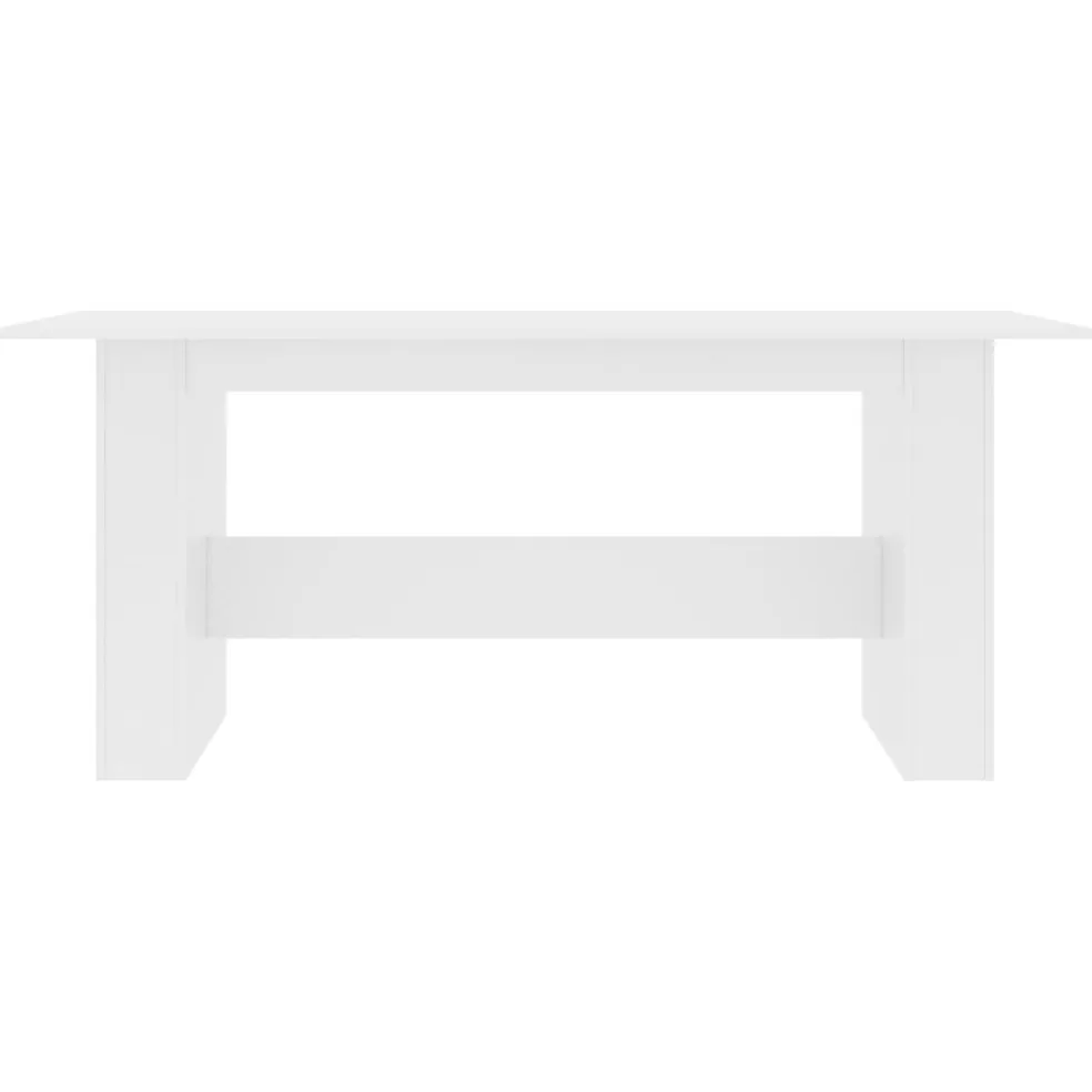 vidaXL Eettafel 180x90x76 cm bewerkt hout wit