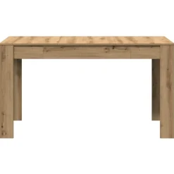 vidaXL Eettafel 140x74,5x76 cm bewerkt hout artisanaal eikenkleurig