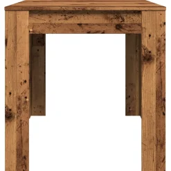 vidaXL Eettafel 140x74,5x76 cm bewerkt hout oud houtkleurig