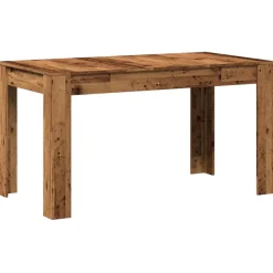vidaXL Eettafel 140x74,5x76 cm bewerkt hout oud houtkleurig