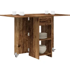 vidaXL Eettafel 115 x 70 x 75 cm Bewerkt hout Oud hout Rechthoekig