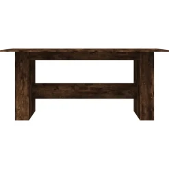vidaXL Eettafel 180x90x76 cm bewerkt hout gerookt eikenkleurig