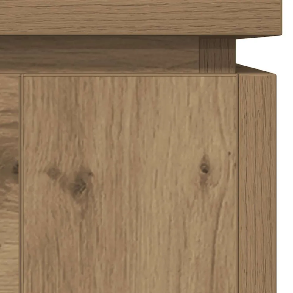vidaXL Eettafel 120x60x76 cm bewerkt hout artisanaal eikenkleur