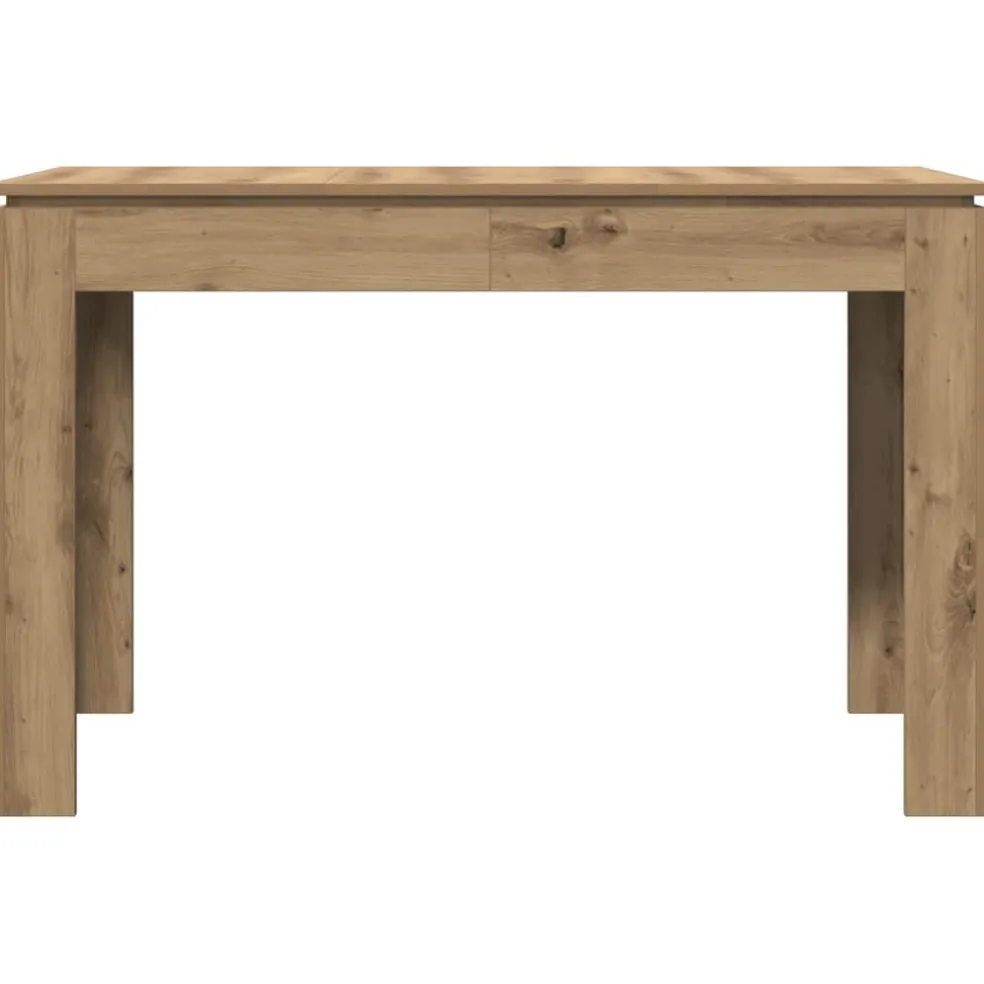 vidaXL Eettafel 120x60x76 cm bewerkt hout artisanaal eikenkleur