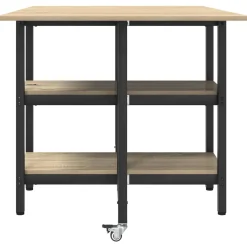 vidaXL Eettafel 122 x 80 x 76,5 cm Bewerkt hout Sonoma Eiken