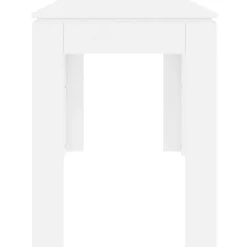 vidaXL Eettafel 120x60x76 cm bewerkt hout wit