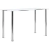 vidaXL Eettafel 120x60x75 cm gehard glas transparant