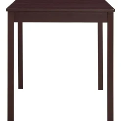 vidaXL Eettafel 140x70x73 cm grenenhout donkerbruin