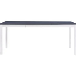 vidaXL Eettafel 180x90x73 cm grenenhout wit en grijs