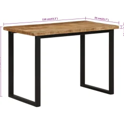 vidaXL Eettafel 110x55x75 cm massief mangohout