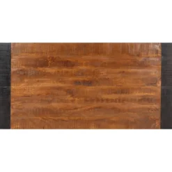 vidaXL Eettafel 140x70x76 cm massief ruw mangohout