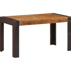 vidaXL Eettafel 140x70x76 cm massief ruw mangohout