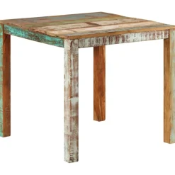 vidaXL Eettafel 82x80x76 cm massief gerecycled hout