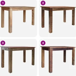 vidaXL Eettafel 120x60x77 cm massief mahoniehout