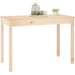 vidaXL Eettafel 110x55x75 cm massief grenenhout