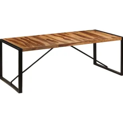 vidaXL Eettafel 220x100x75 cm massief acaciahout