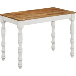 vidaXL Eettafel 110x60x76 cm massief mangohout