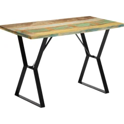 vidaXL Eettafel 120x60x76 cm massief gerecycled hout
