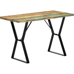 vidaXL Eettafel 120x60x76 cm massief gerecycled hout