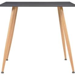 vidaXL Eettafel 80,5x80,5x73 cm MDF grijs en eikenkleurig