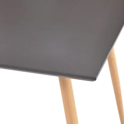 vidaXL Eettafel 80,5x80,5x73 cm MDF grijs en eikenkleurig