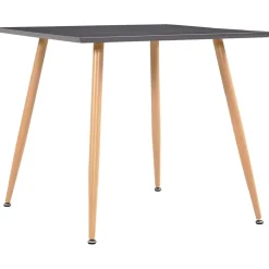 vidaXL Eettafel 80,5x80,5x73 cm MDF grijs en eikenkleurig