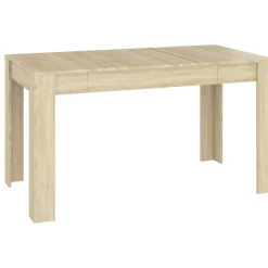 vidaXL Eettafel 140x74,5x76 cm spaanplaat sonoma eikenkleurig