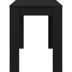 vidaXL Eettafel 120x60x76 cm spaanplaat zwart eikenkleurig