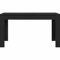 vidaXL Eettafel Zwart eiken 140 x 74,5 x 76 cm Bewerkt hout