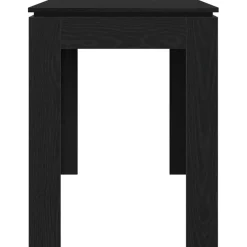 vidaXL Eettafel Zwart Eiken 120x60x76 cm Bewerkt Hout