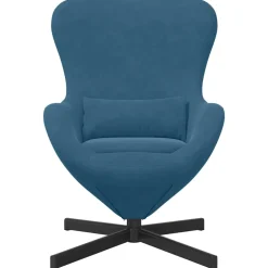 vidaXL Eivormige stoel Blauw 63 x 73 x 90 cm Fluweel