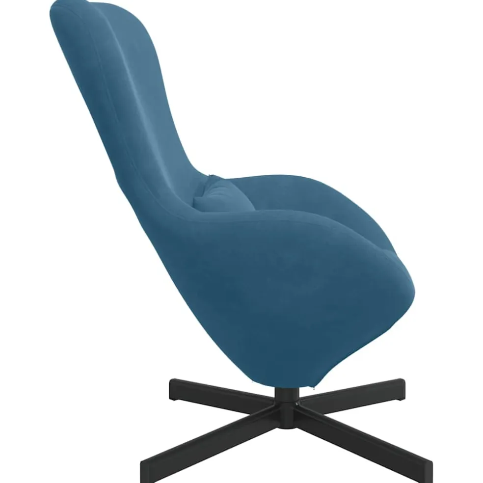 vidaXL Eivormige stoel Blauw 63 x 73 x 90 cm Fluweel