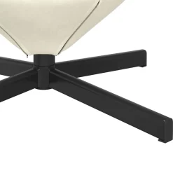 vidaXL Eivormige stoel Crème 63 x 73 x 90 cm Fluweel