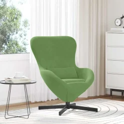 vidaXL Eivormige stoel Lichtgroen 63 x 73 x 90 cm Fluweel