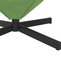 vidaXL Eivormige stoel Lichtgroen 63 x 73 x 90 cm Fluweel