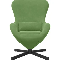 vidaXL Eivormige stoel Lichtgroen 63 x 73 x 90 cm Fluweel