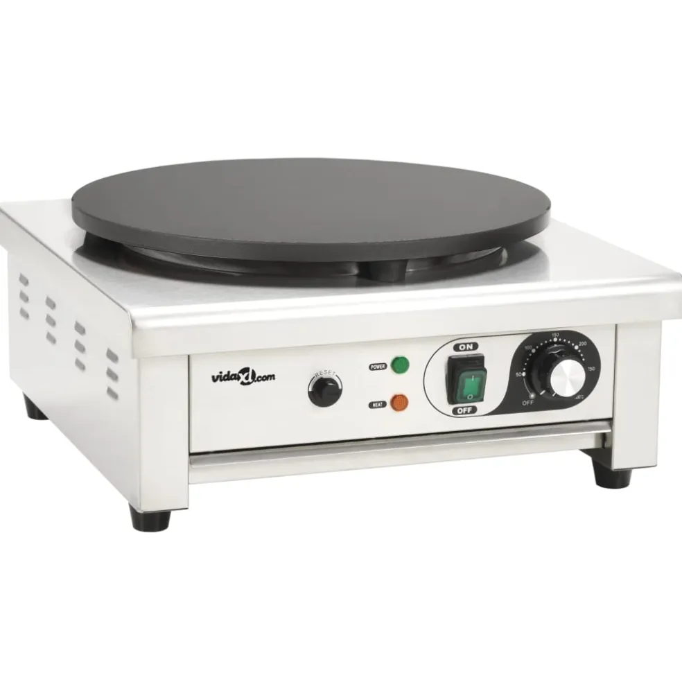 vidaXL Elektrische crêpemaker met lekbakje 40 cm 3000 W