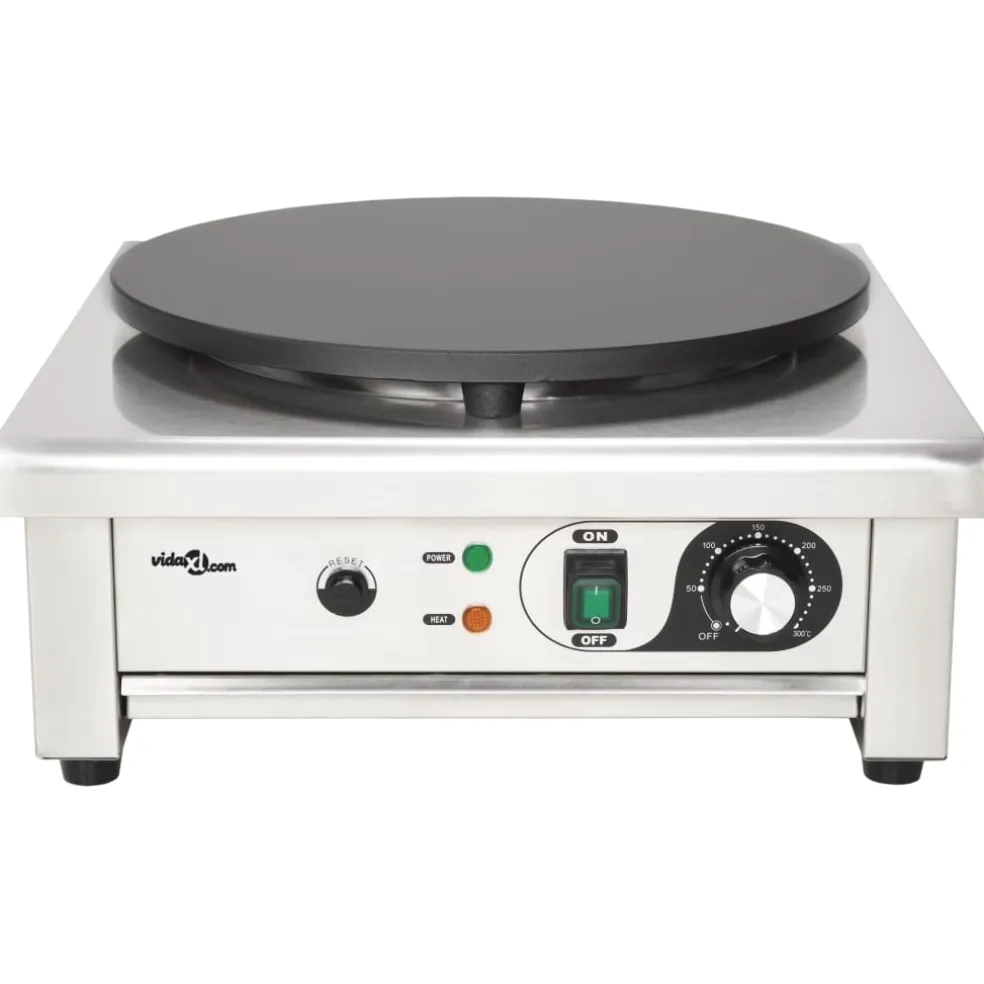 vidaXL Elektrische crêpemaker met lekbakje 40 cm 3000 W