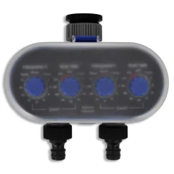 vidaXL Elektrische Irrigatie watertimer (2 uitgangen)