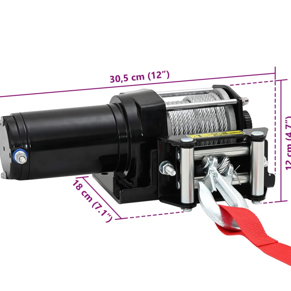 vidaXL Elektrische Lier PVC Zwart