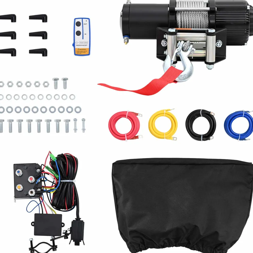 vidaXL Elektrische lier PVC Zwart
