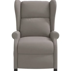 vidaXL Elektrische massage fauteuil met hoge rugleuning Taupe Stof