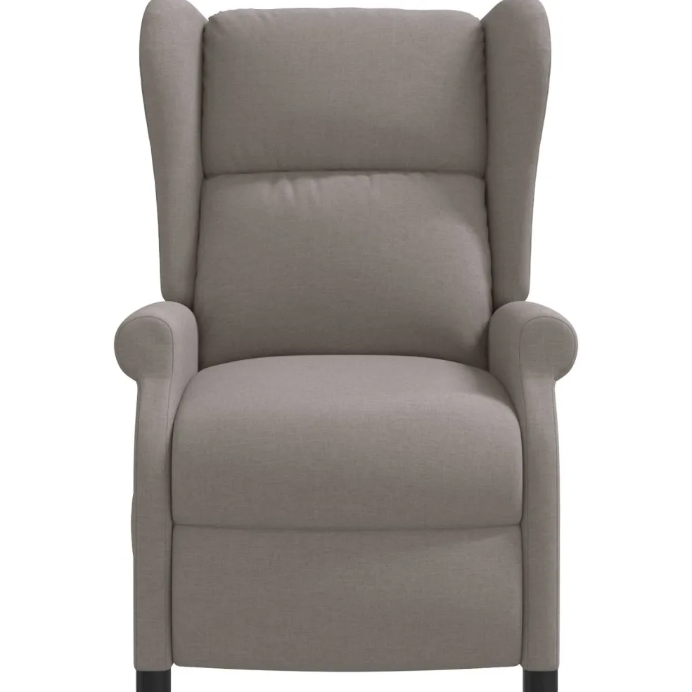 vidaXL Elektrische massage fauteuil met hoge rugleuning Taupe Stof
