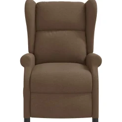 vidaXL Elektrische massage fauteuil met hoge rugleuning Bruin Stof