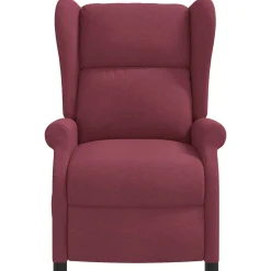vidaXL Elektrische massage fauteuil met hoge rugleuning Wijnrood Stof